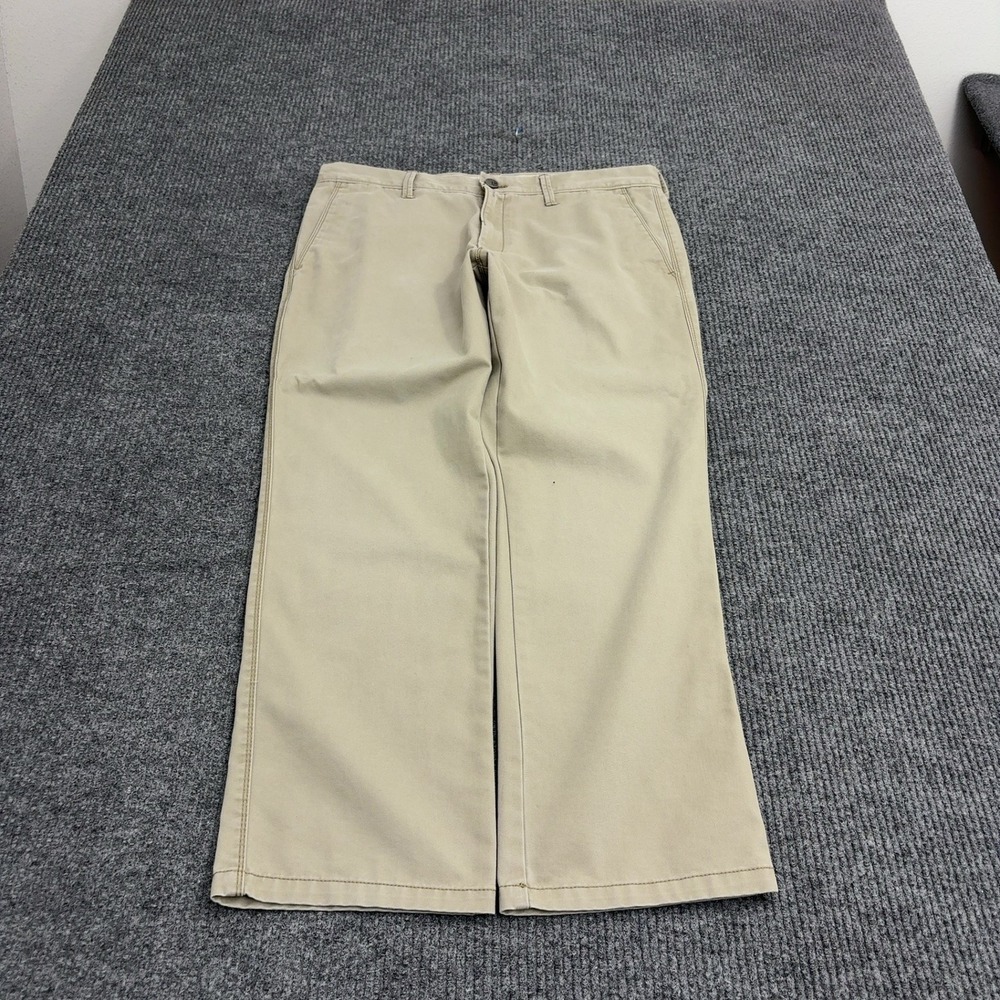 Haggar Life Khaki Pants Mens 34x29 Khaki Cotton Blend Straight Casual Classic